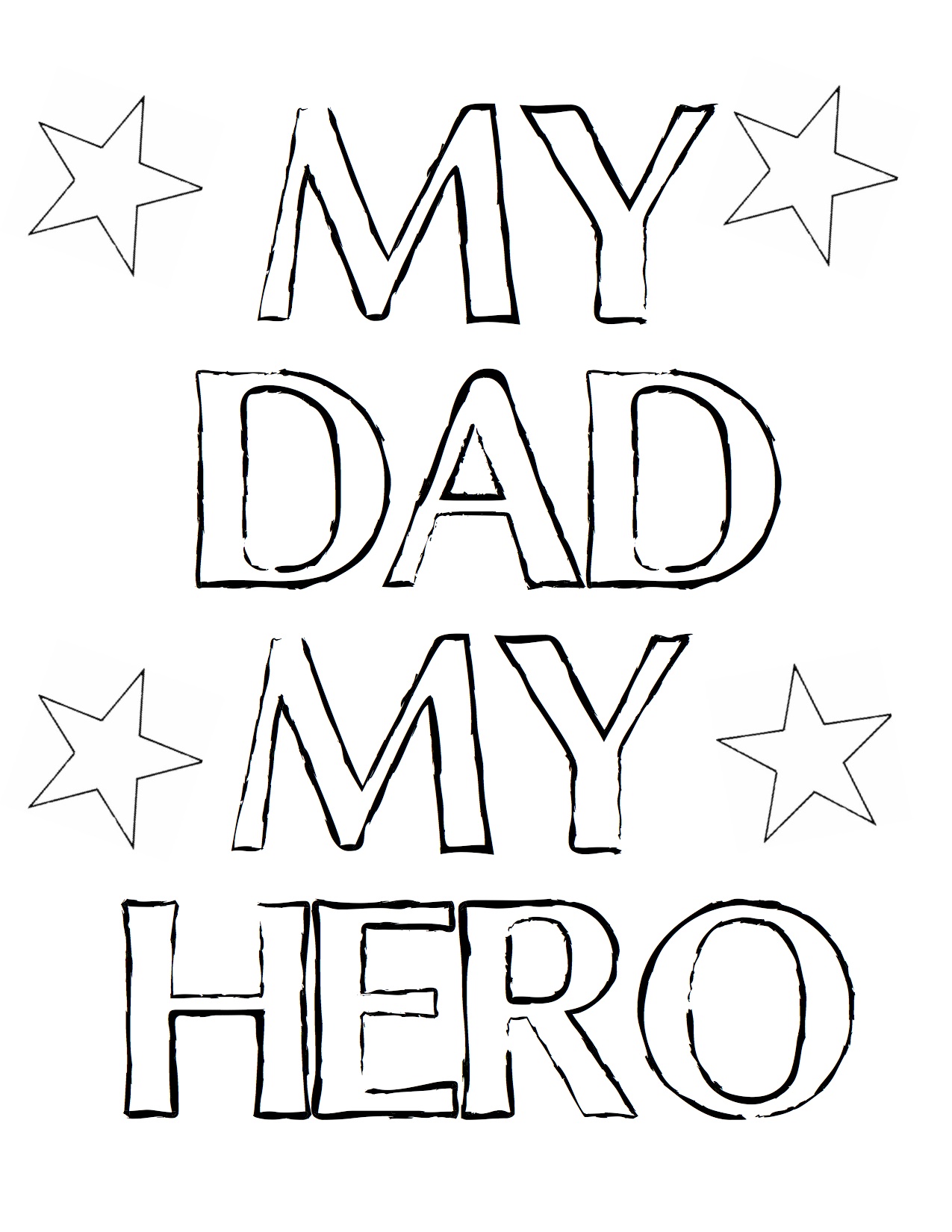 Father #39 s Day Card Coloring Printables
