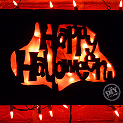 DIY Lighted Halloween Sign - The DIY Village