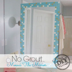Easy Mirror Frame DIY with Mosaic Tiles