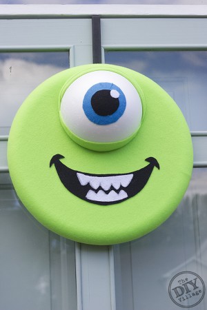 DIY Monsters, Inc. Inspired Halloween Wreath - The DIY Village